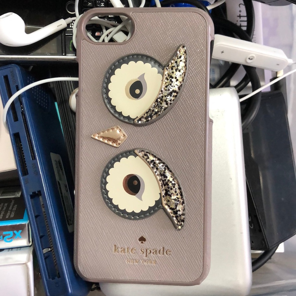 Kate Spade iPhone apple 8 owl leather phone case